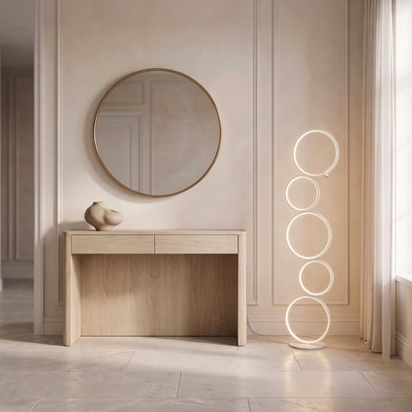 Nordic Ring Floor Lamp — White entry lifestyle
