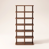 Spire Shoe Tower — hero, Walnut 7-tier Full
