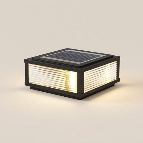 Sillar Ribbed Pillar Light — solar short post