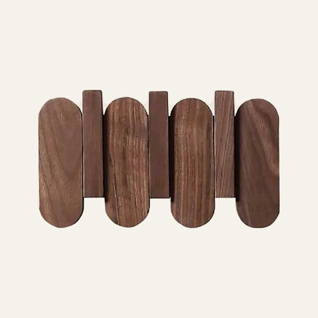 Aspen Slat Coat Rack — Walnut 24 cm