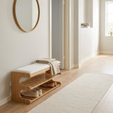 Reya Bamboo Storage Bench - hallway