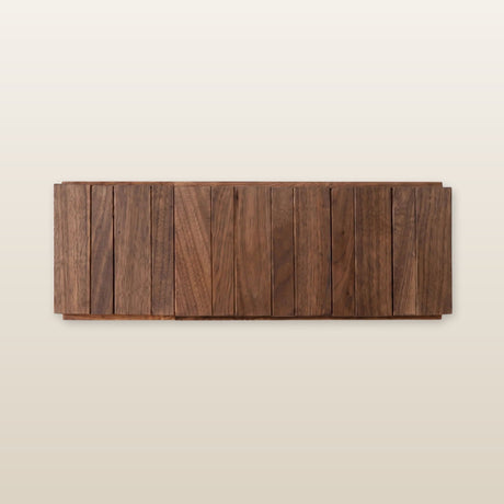 Modern Nordic Walnut Coat Rack — 8-hook length