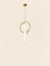Origami Crane Accent Light — single hoop pendant