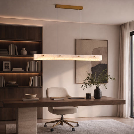 Lustra Marble Linear Pendant — office desk lifestyle