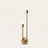 Dual Glow Wall Sconce - gold finish, right orientation, warm glow