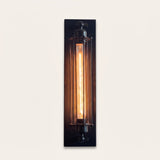 Flute Cage Wall Sconce — hero, black finish