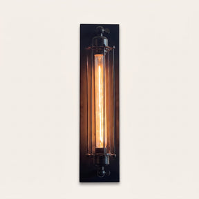 Flute Cage Wall Sconce — hero, black finish