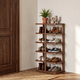 Spire Shoe Tower — lifestyle, Walnut entryway