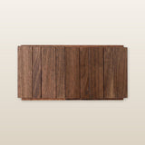 Modern Nordic Walnut Coat Rack — 6-hook, front view