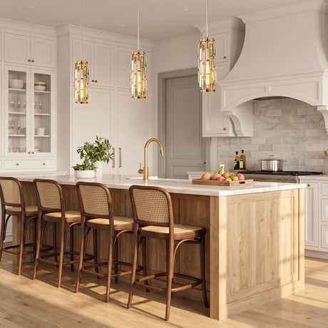 Prism Mini Pendant — gold pendants over kitchen island