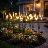 Vega Solar Path Light — lifestyle, flower bed