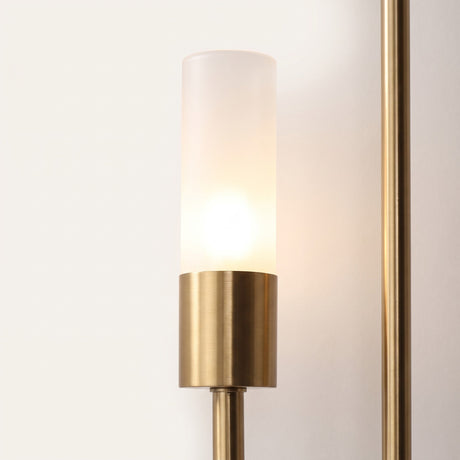 Dual Glow Wall Sconce - close-up detail of frosted capsule shade and bulb holder