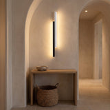 Vertical Strip Wall Sconce — Black+White, hallway
