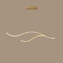 Waves Linear Pendant — Gold, 39.3 in, studio view