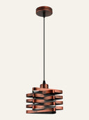 Twist Ribbon Pendant Light — Copper hero, studio