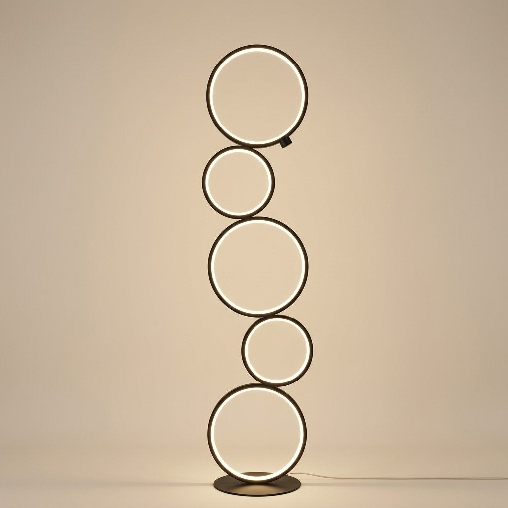 Nordic Ring Floor Lamp — Black hero shot