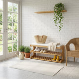 Reya Bamboo Storage Bench - sunroom