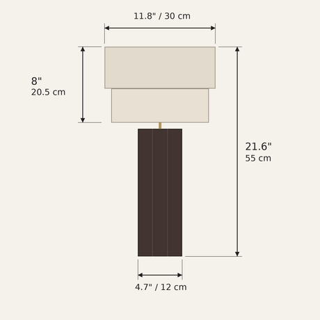 Marbella Table Lamp — dimensions