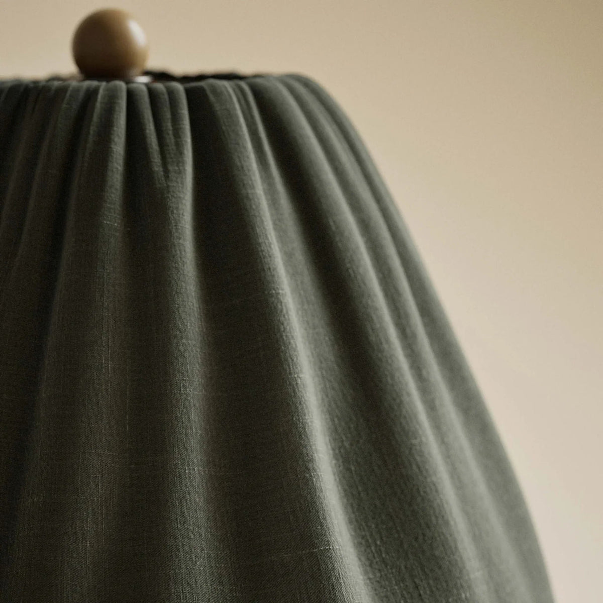 Plisse Fabric Table Lamp — pleated shade detail
