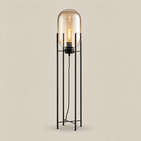 Nimbus Glass Floor Lamp — 140cm (35cm shade), Amber