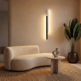 Vertical Strip Wall Sconce — Black+White, living room