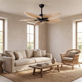 Palm Leaf Ceiling Fan — Coffee, living room