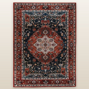 Orivala Oriental Style Area Rug — Style A, front view on off-white backdrop