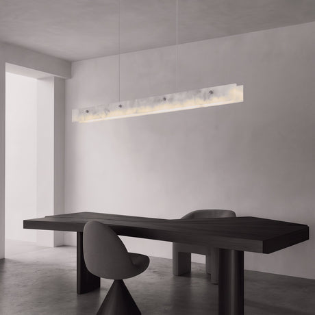 Lustra Marble Linear Pendant — minimal dining lifestyle