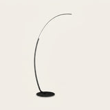 Crescent Arc Floor Lamp in black, square hero shot