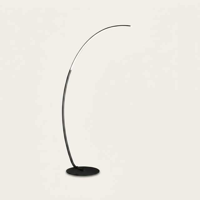 Crescent Arc Floor Lamp in black, square hero shot