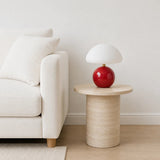 Bonbon Dome Table Lamp - Red lamp on a side table