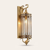 Corbel Wall Lantern — single-bulb copper wall lantern with clear glass