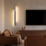 Vertical Strip Wall Sconce — Black+White, media room