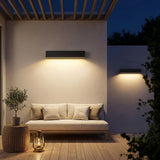 Lintel Linear Wall Light — night patio