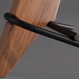 Timber Tilt Floor Lamp — detail of wood and metal joint