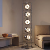 Orbit Bauhaus Floor Lamp — Silver hero with power cord