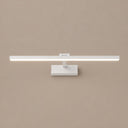 Pivot Vanity Light Bar in white, slim 23.6 in LED mirror light on a taupe wall