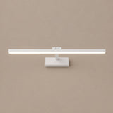 Pivot Vanity Light Bar in white, slim 23.6 in LED mirror light on a taupe wall