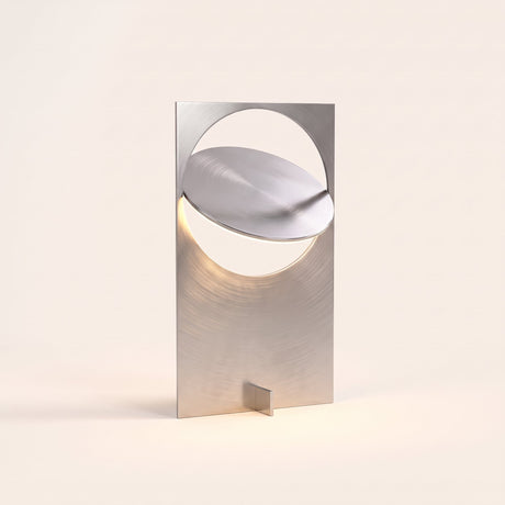 Horizon Disc Table Lamp — Metallic lit