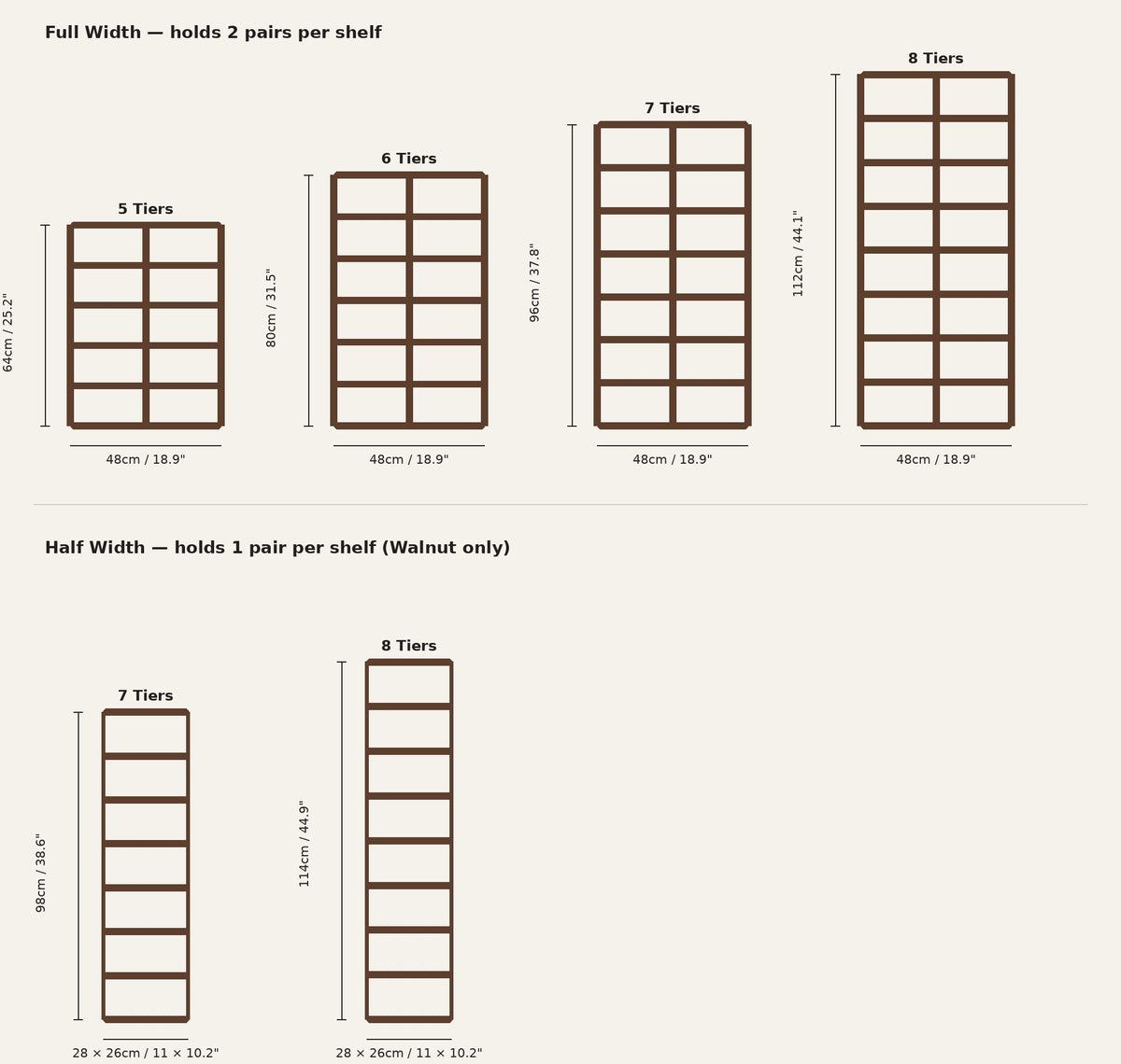 Spire Shoe Tower — size and tier guide