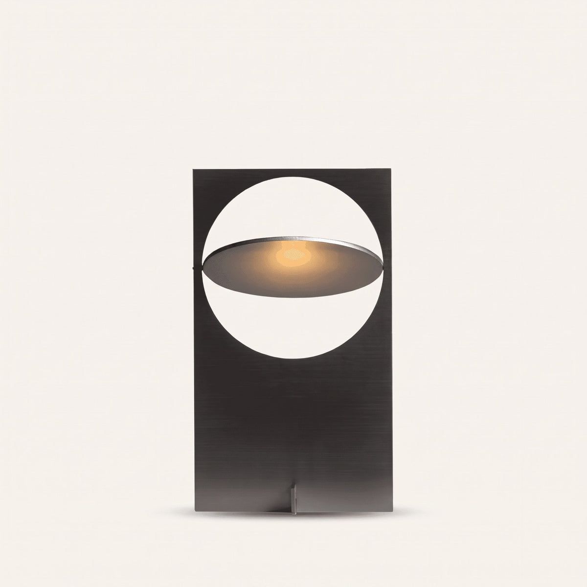 Horizon Disc Table Lamp — Gun Black lit