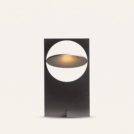 Horizon Disc Table Lamp — Gun Black lit