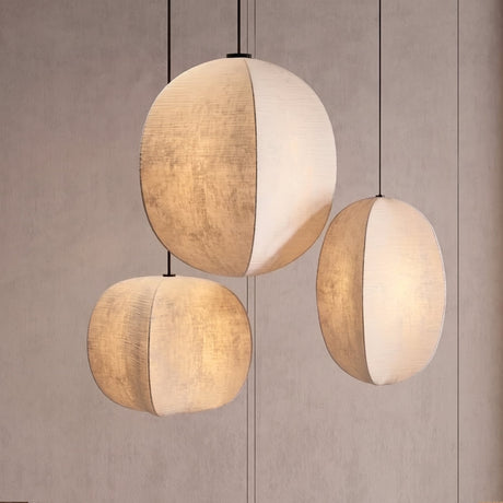Kumo Linen Pendant — living room lifestyle