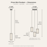 Prism Mini Pendant — dimensions diagram