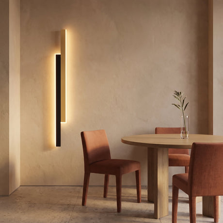 Vertical Strip Wall Sconce — Black+Gold, dining nook