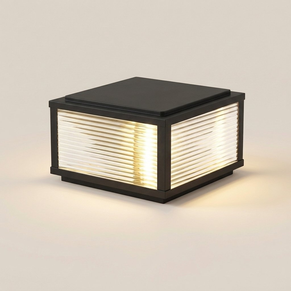 Sillar Ribbed Pillar Light — hardwired high post