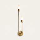 Dual Glow Wall Sconce - gold finish, left orientation, warm glow