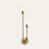 Dual Glow Wall Sconce - gold finish, left orientation, warm glow
