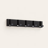 Foldable Hook Rack — All black, 5 hooks