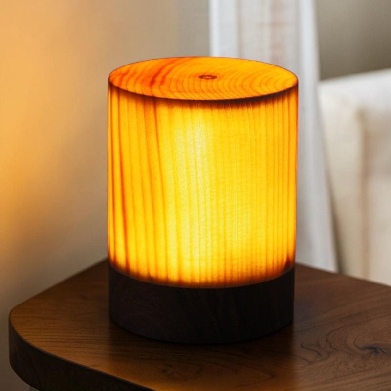 Grove Cube Lamp — elegant modern living room close-up